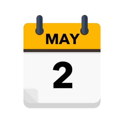Calendar icon showing 2nd May