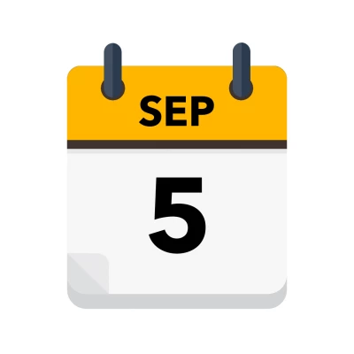 Calendar icon showing 5th September