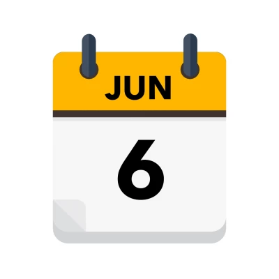 Calendar icon showing 6th June