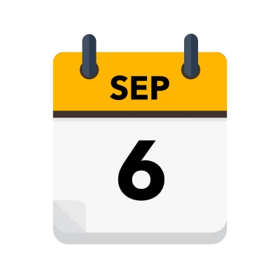 Calendar icon showing 6th September