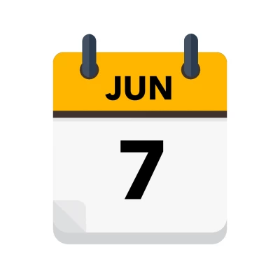 Calendar icon showing 7th June