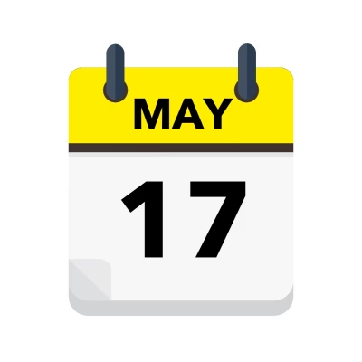 Calendar icon showing 17th May