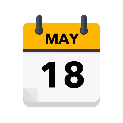 Calendar icon showing 18th May