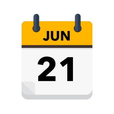 Calendar icon showing 21st June