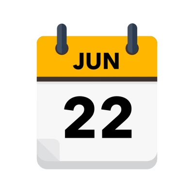 Calendar icon showing 22nd June