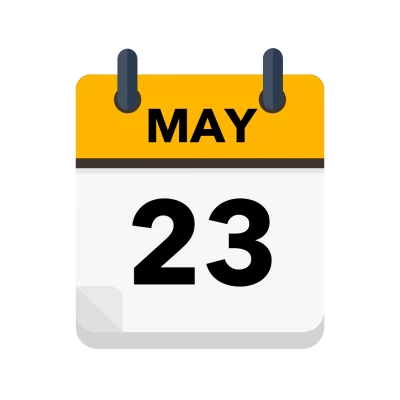Calendar icon showing 23rd May