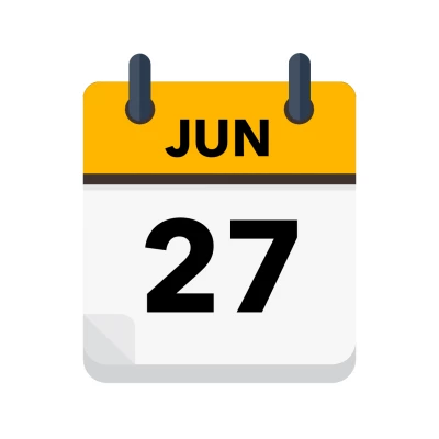 Calendar icon showing 27th June